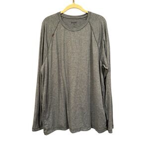 Rhone Reign Raglan Shirt Mens XL Blue Heather Long Sleeve Performance Preppy Top